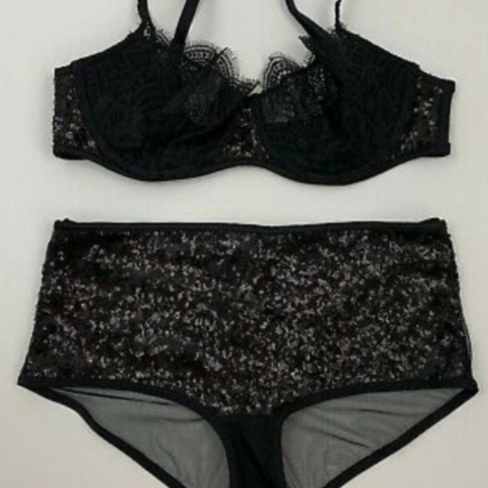 Victoria's Secret Lacy Shimmering Bra and Panty